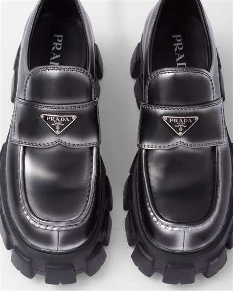 prada メンズ ローファー|prada monolith loafers men.